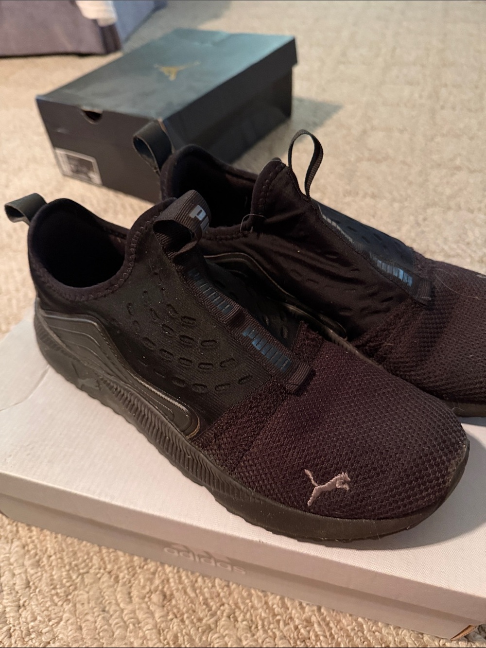 Puma Men's Slip-On Athletic Sneakers in Black